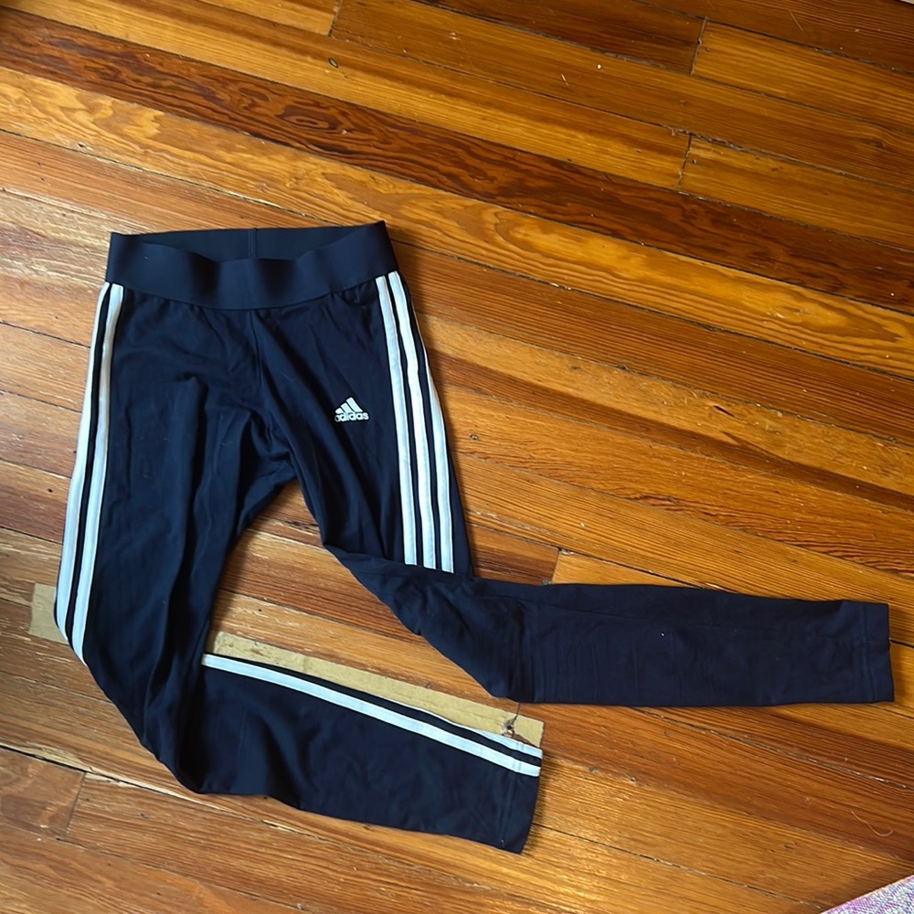Adidas womens XS LOUNGEWEAR ESSENTIALS 3-STRIPES LEGGINGS